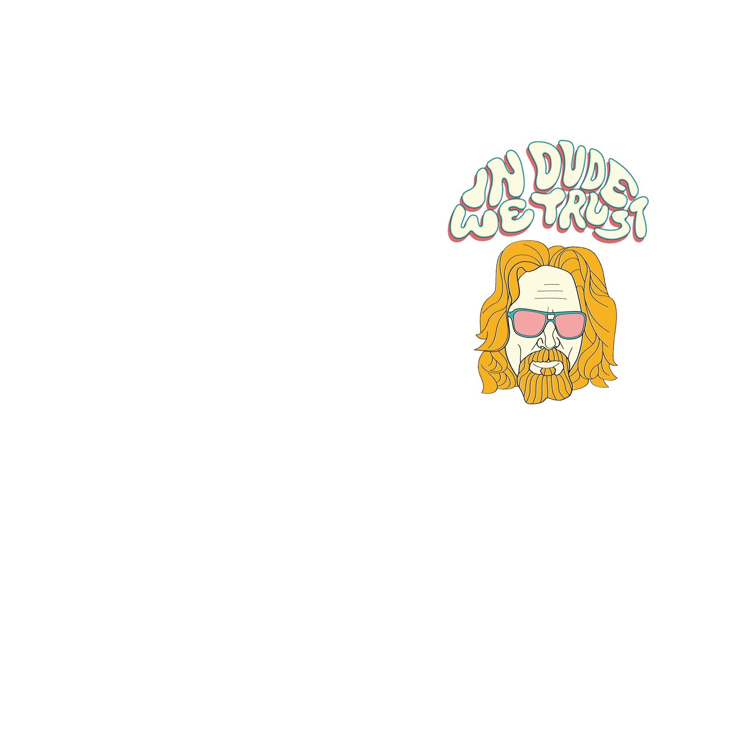 Nude - Side - The Big Lebowski Unisex Adult In Dude We Trust Hoodie