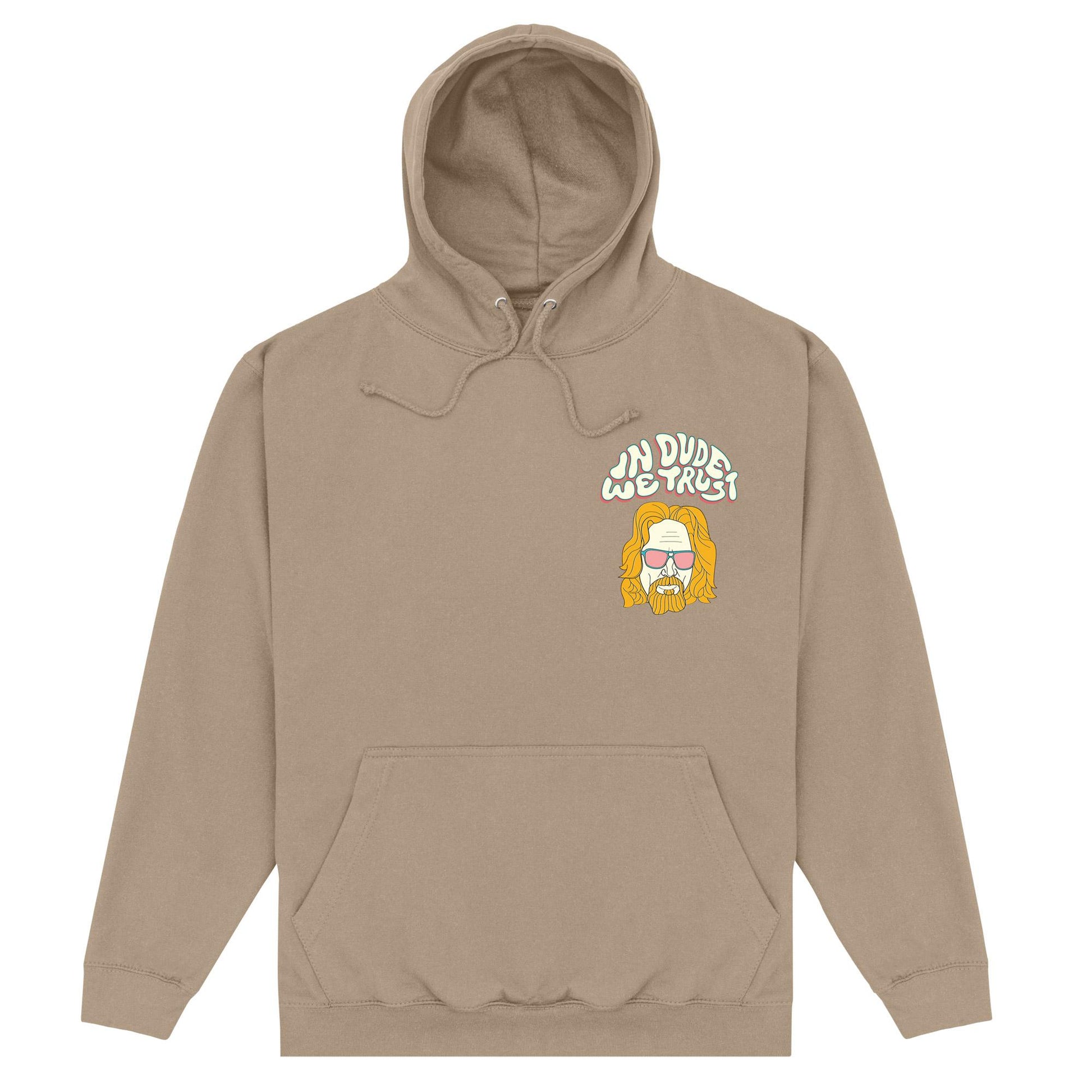 Nude - Front - The Big Lebowski Unisex Adult In Dude We Trust Hoodie