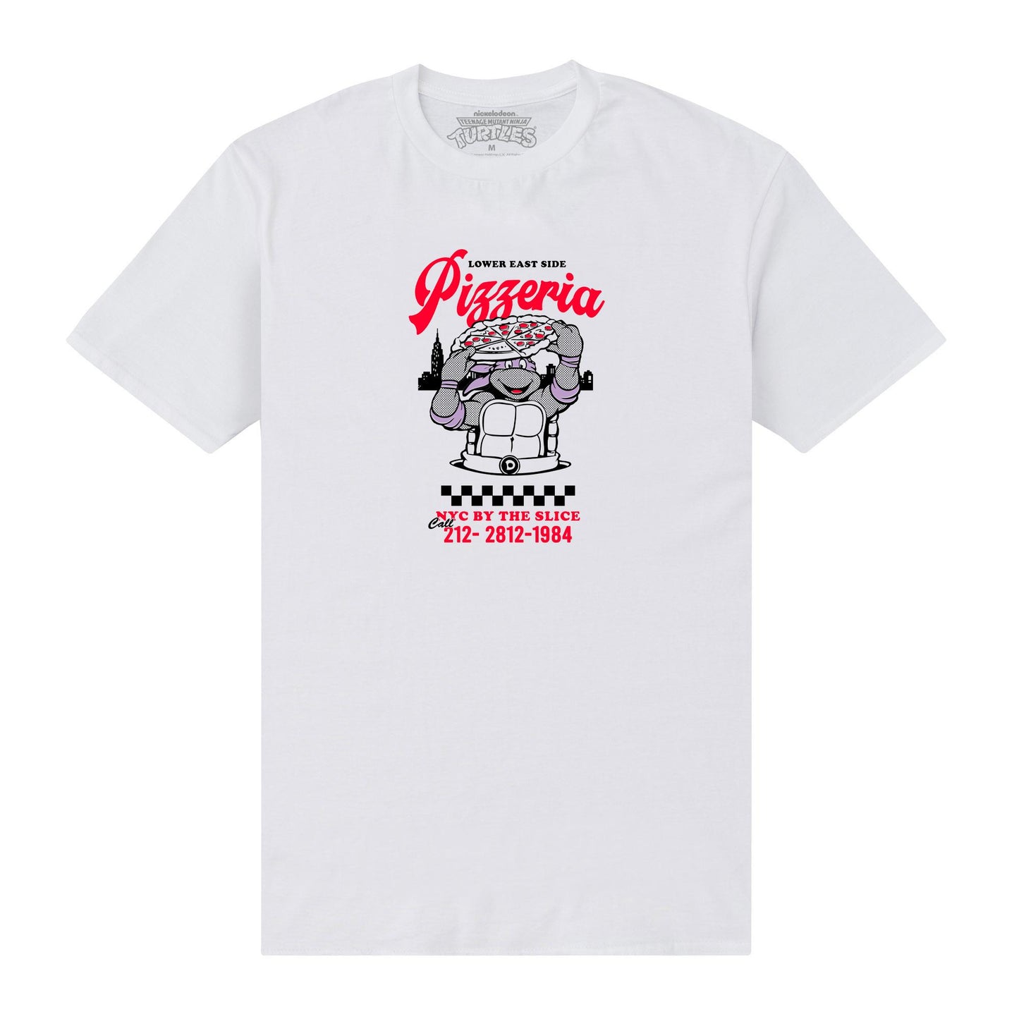 White - Front - TMNT Unisex Adult Lower East Side T-Shirt