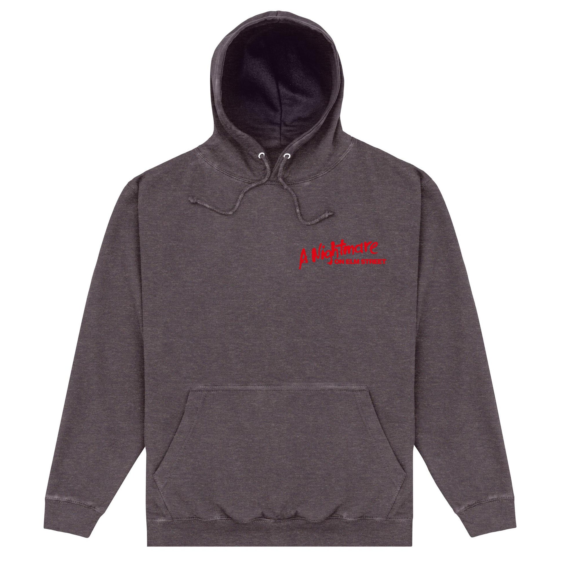 Charcoal - Front - A Nightmare On Elm Street Unisex Adult Freddy Krueger Acid Wash Hoodie