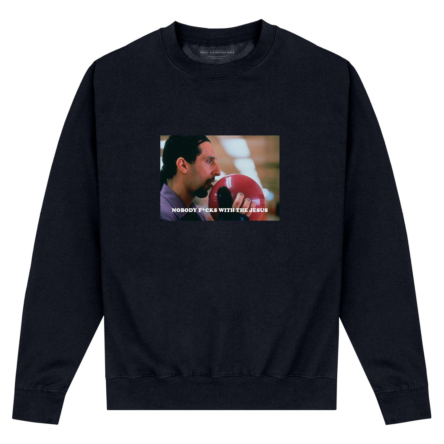 Black - Front - The Big Lebowski Unisex Adult Jesus Sweatshirt