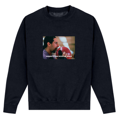 Black - Front - The Big Lebowski Unisex Adult Jesus Sweatshirt