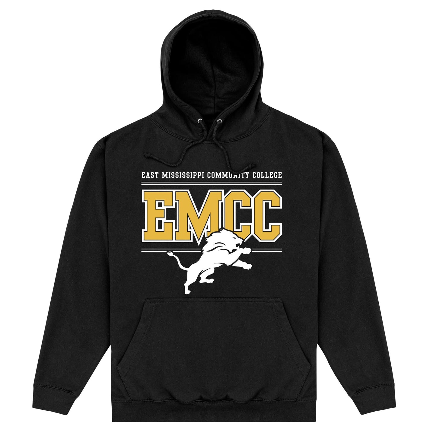 Black - Front - EMCC Unisex Adult Lion Hoodie