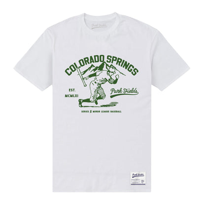 White - Front - Park Fields Unisex Adult Colorado Springs T-Shirt