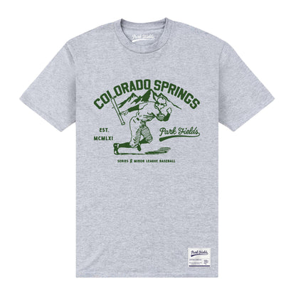 Heather Grey - Front - Park Fields Unisex Adult Colorado Springs T-Shirt