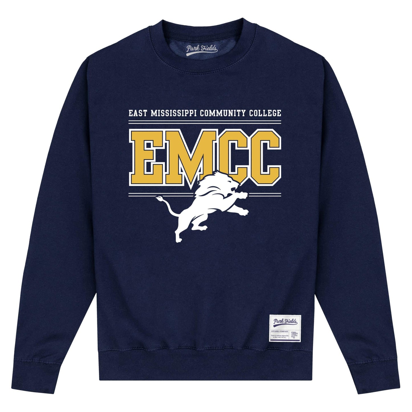 Navy - Front - EMCC Unisex Adult Lion Sweatshirt