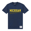 Navy Blue - Front - Michigan Wolverines Unisex Adult Text T-Shirt
