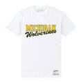 White - Front - Michigan Wolverines Unisex Adult Text T-Shirt