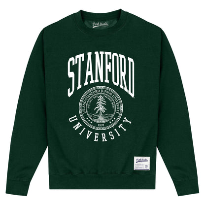 Black - Front - Stanford University Unisex Adult Crest Sweatshirt