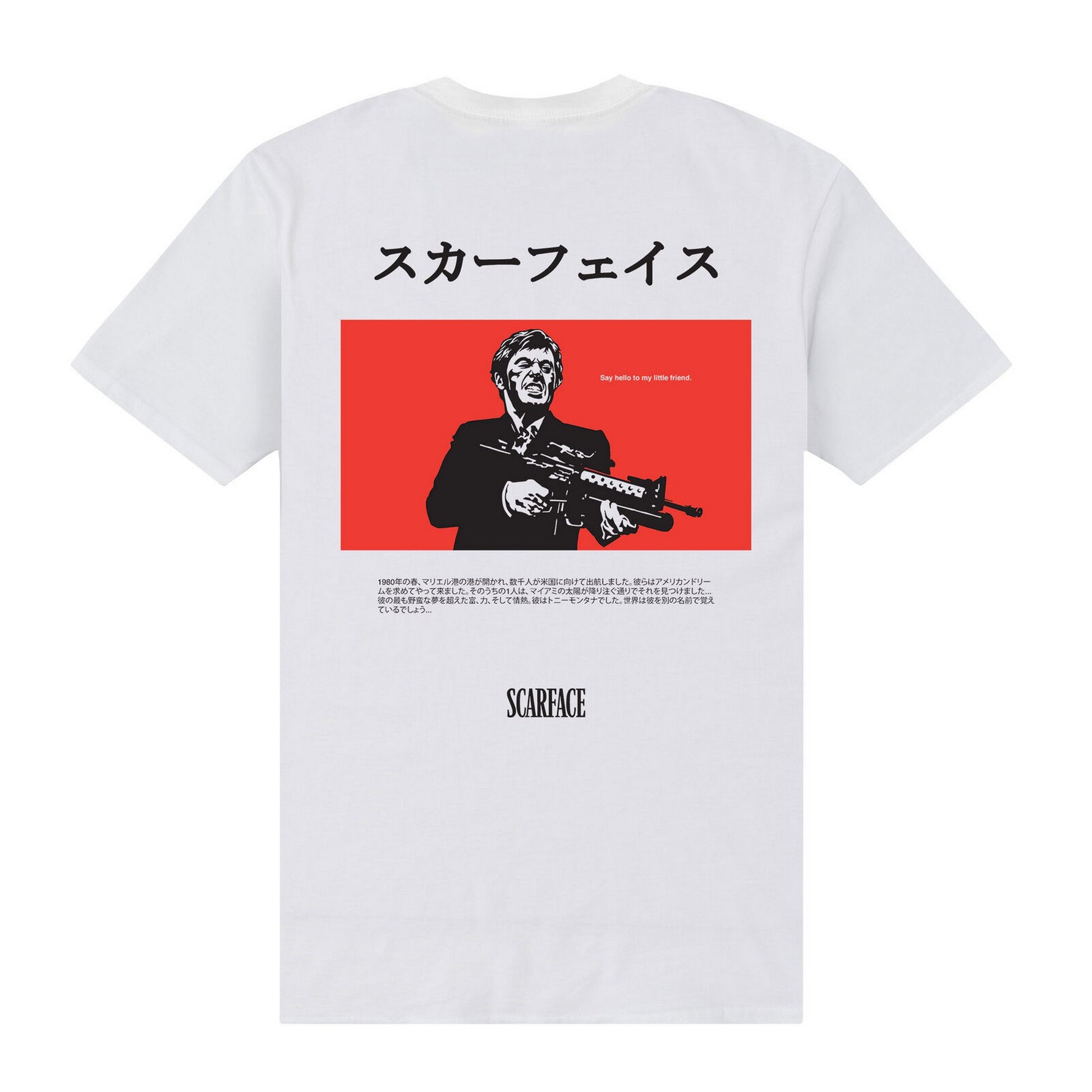 White - Back - Scarface Unisex Adult Photo Print T-Shirt