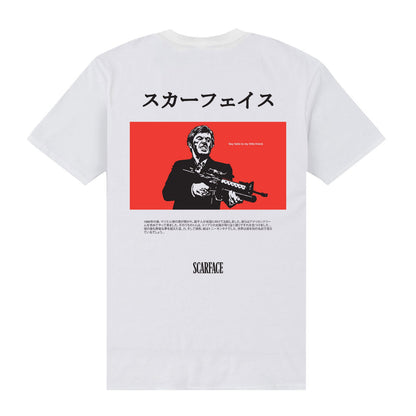 White - Back - Scarface Unisex Adult Photo Print T-Shirt