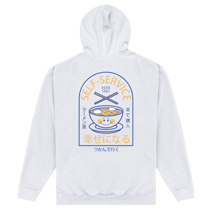 White - Back - The Original Ramen Company Unisex Adult Self Service Hoodie