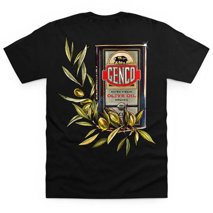 Black - Back - The Godfather Unisex Adult Genco Olive Oil T-Shirt