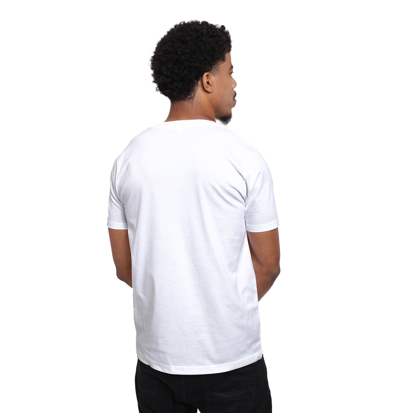 White - Side - East Mississippi Unisex Adult EMCC Distressed T-Shirt