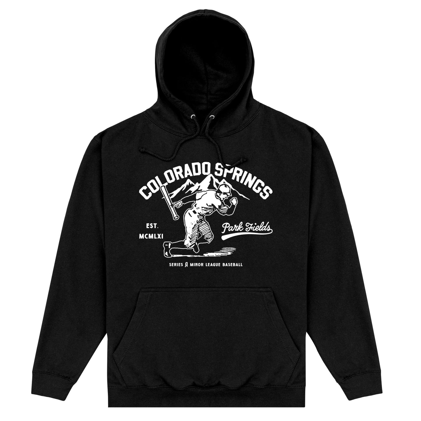 Black - Front - Park Fields Unisex Adult Colorado Springs Hoodie