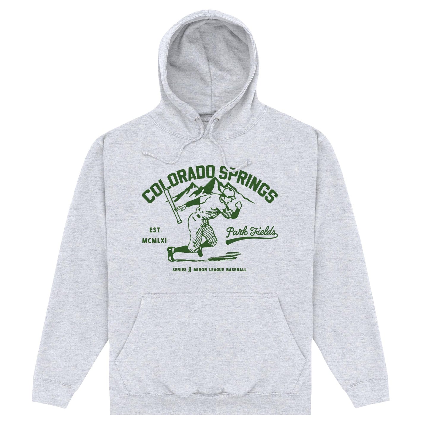 Heather Grey - Front - Park Fields Unisex Adult Colorado Springs Hoodie