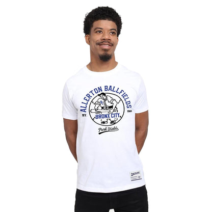 White - Side - Park Fields Unisex Adult Bronx T-Shirt