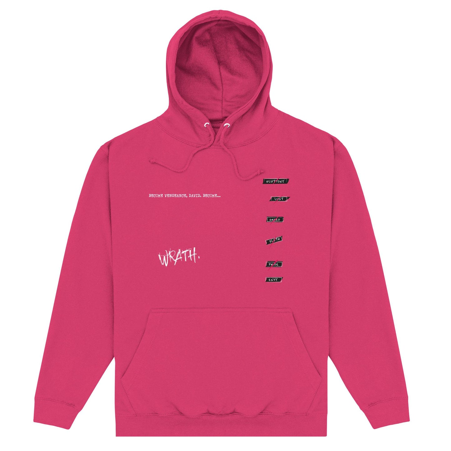 Hot Pink - Front - Se7en Unisex Adult Hoodie