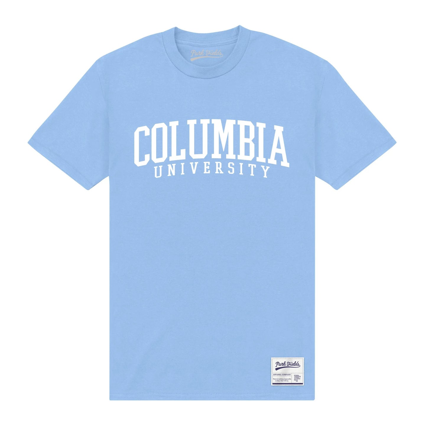 Light Blue - Front - Columbia University Unisex Adult Script T-Shirt