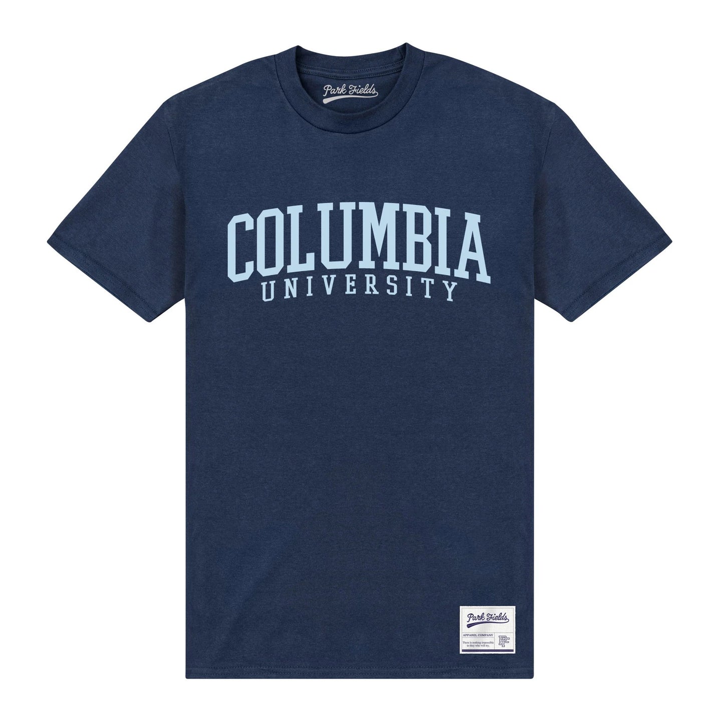 Navy Blue - Front - Columbia University Unisex Adult Script T-Shirt