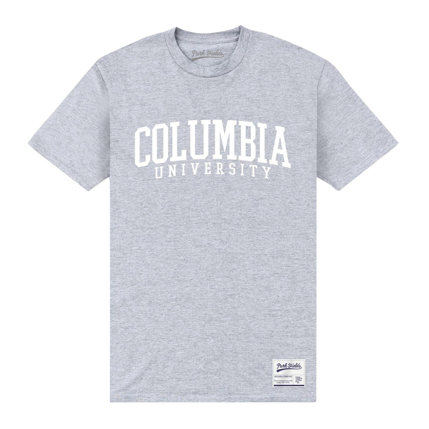 Heather Grey - Front - Columbia University Unisex Adult Script T-Shirt