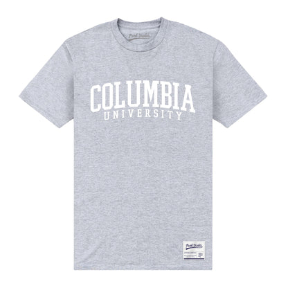 Heather Grey - Front - Columbia University Unisex Adult Script T-Shirt