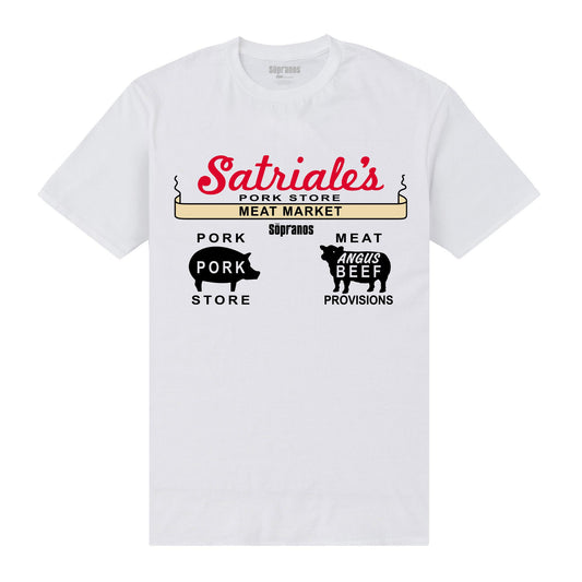 White - Front - The Sopranos Unisex Adult Satriales T-Shirt