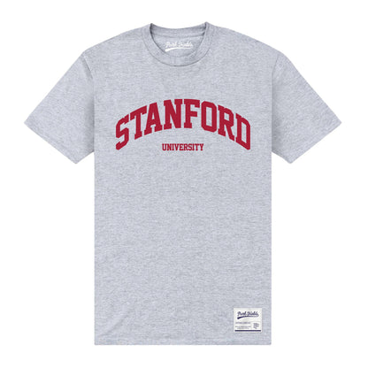 Grey - Front - Stanford University Unisex Adult Script T-Shirt