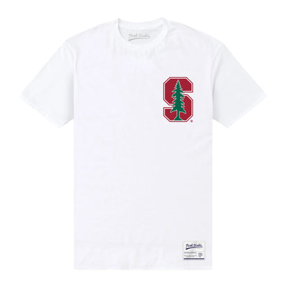 White - Front - Stanford University Unisex Adult S T-Shirt