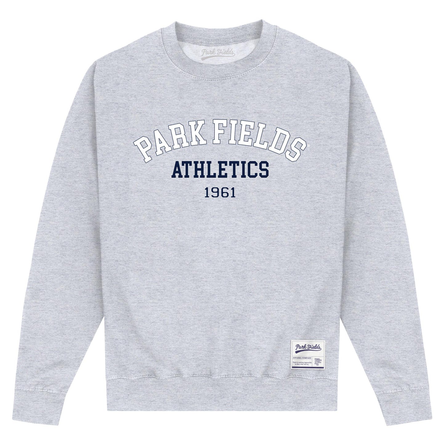Heather Grey - Front - Park Fields Unisex Adult Athletics Sweatshirt