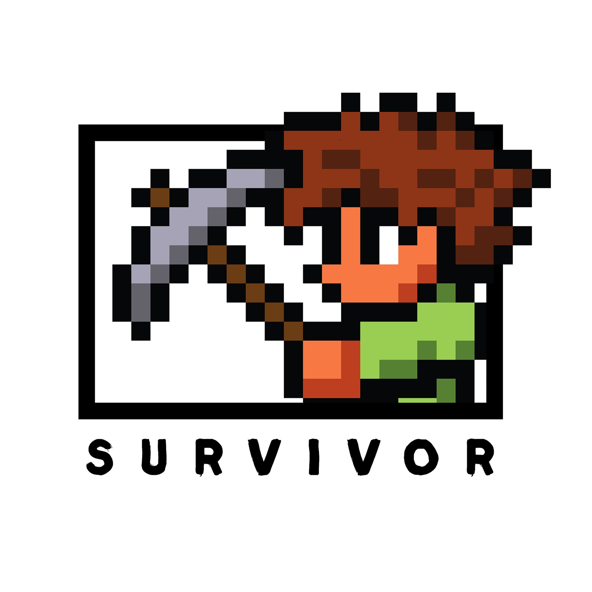 White - Side - Terraria Unisex Adult Survivor Hoodie