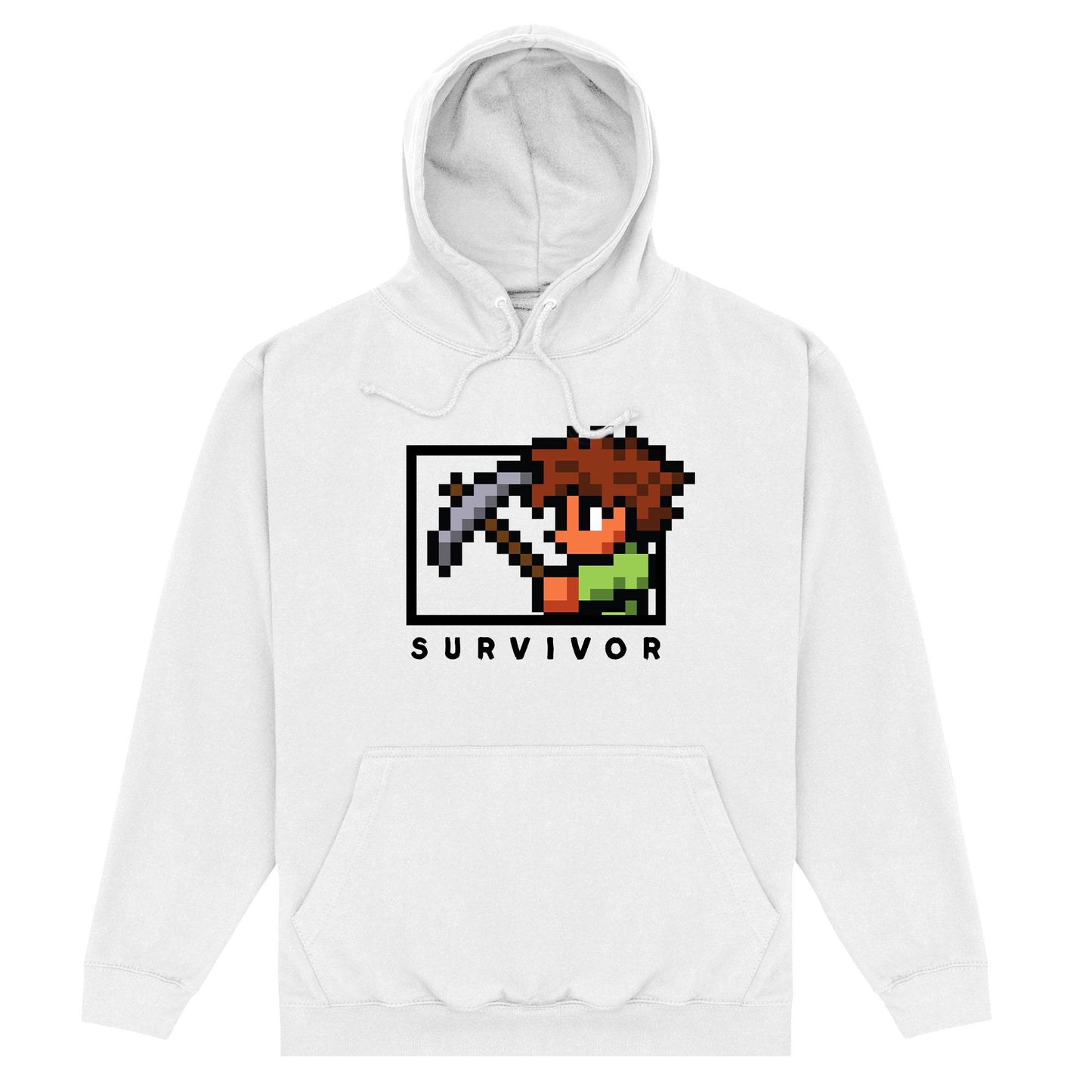 White - Front - Terraria Unisex Adult Survivor Hoodie