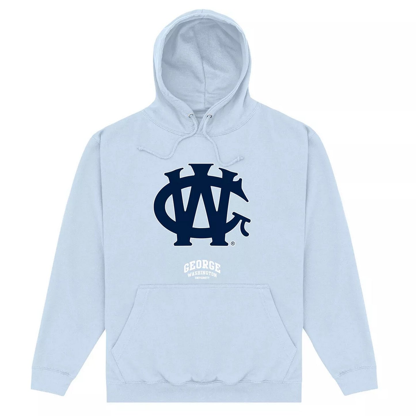 Sky Blue - Front - George Washington University Unisex Adult Logo Hoodie