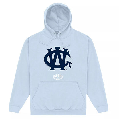 Sky Blue - Front - George Washington University Unisex Adult Logo Hoodie