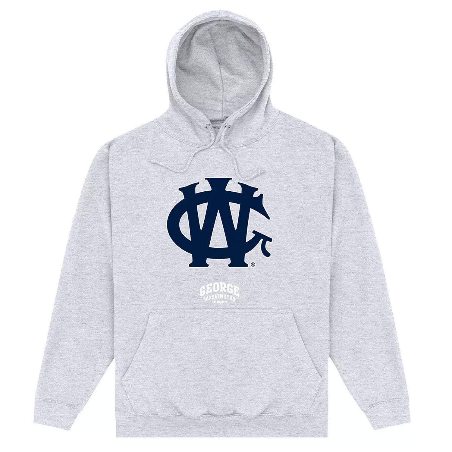 Heather Grey - Front - George Washington University Unisex Adult Logo Hoodie