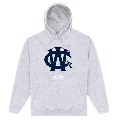 Heather Grey - Front - George Washington University Unisex Adult Logo Hoodie