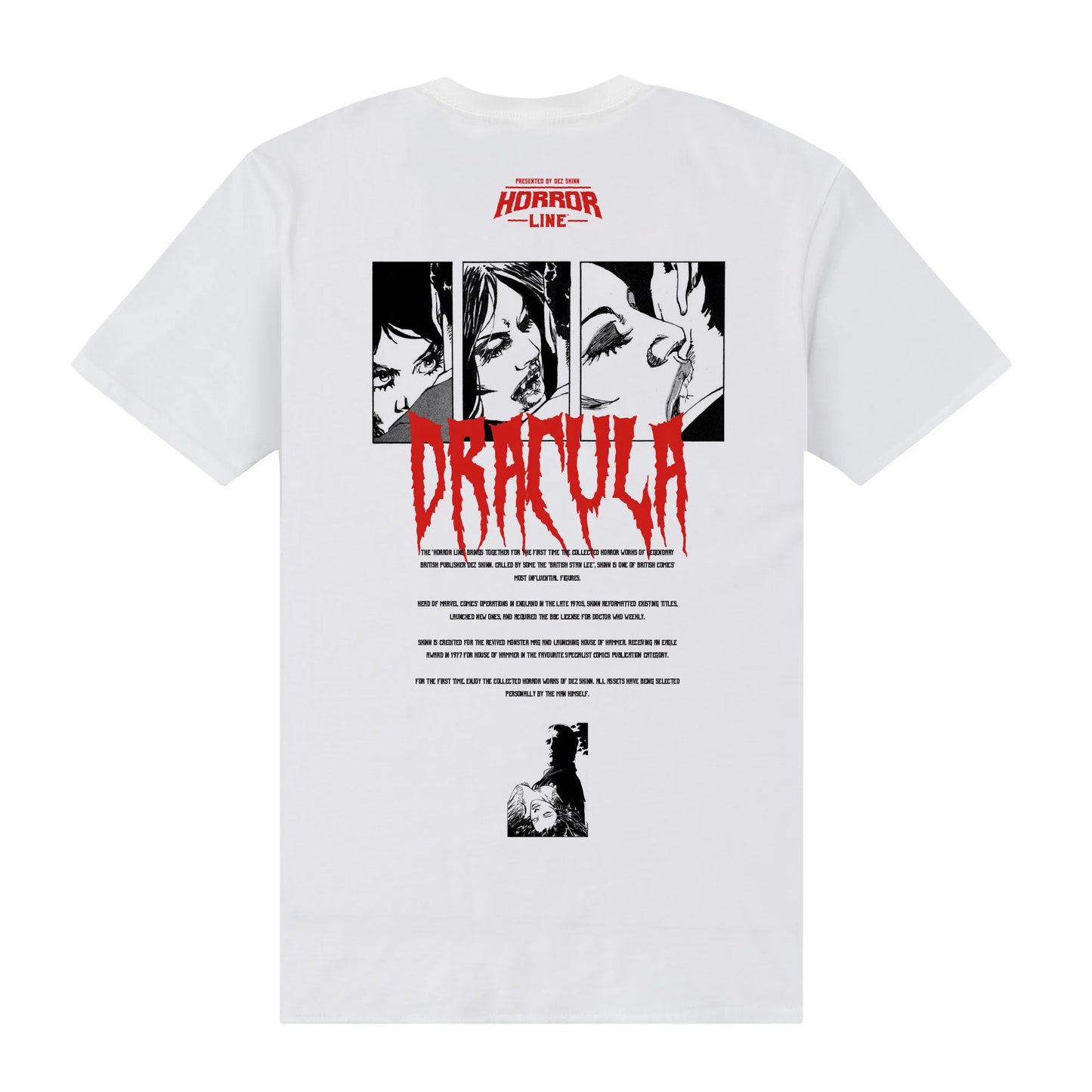 White - Back - Horror Line Unisex Adult Dracula Bites T-Shirt