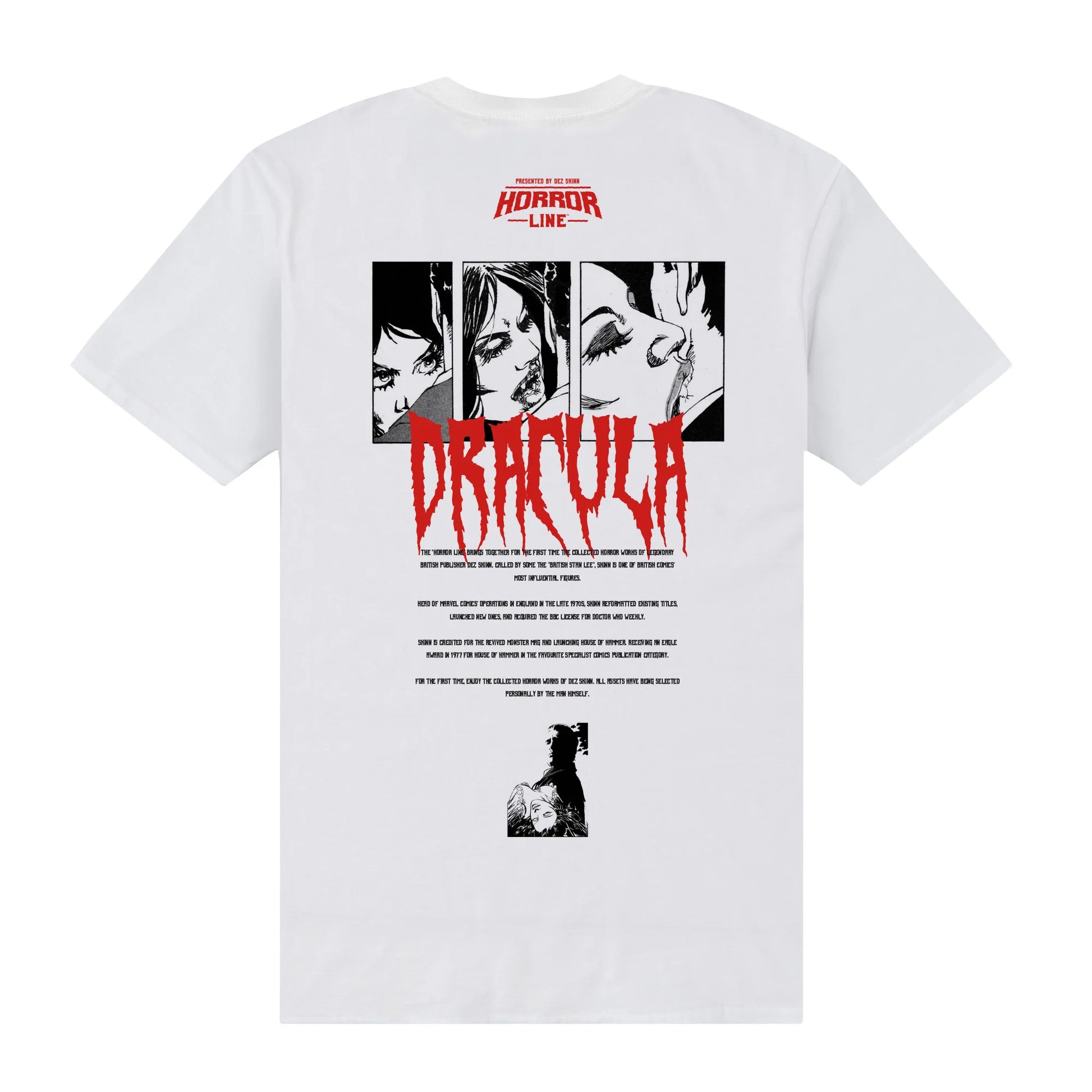 White - Back - Horror Line Unisex Adult Dracula Bites T-Shirt