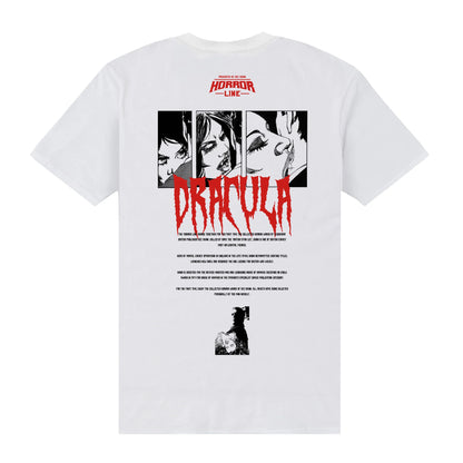 White - Back - Horror Line Unisex Adult Dracula Bites T-Shirt