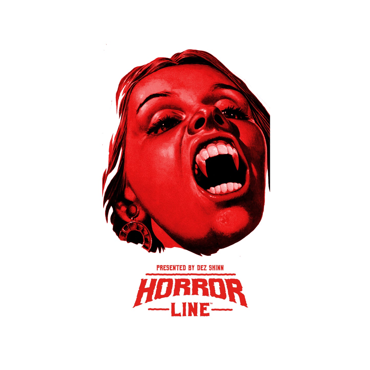 White - Side - Horror Line Unisex Adult Vampire Circus T-Shirt