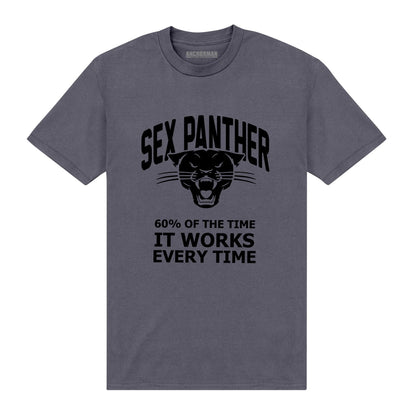 Charcoal - Front - Anchorman Unisex Adult Panther T-Shirt