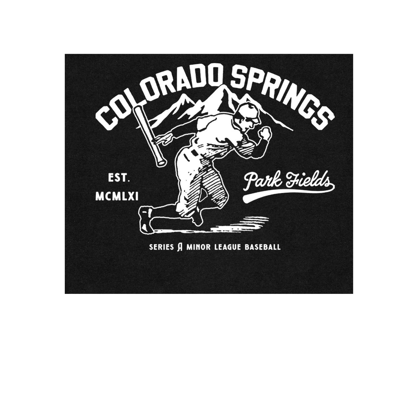 Black - Side - Park Fields Unisex Adult Colorado Springs Sweatshirt