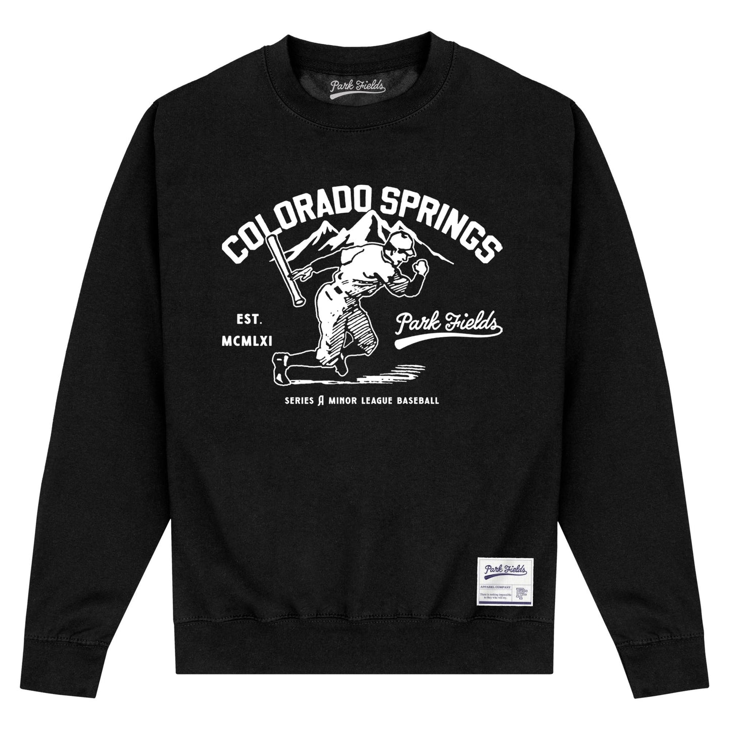 Black - Front - Park Fields Unisex Adult Colorado Springs Sweatshirt