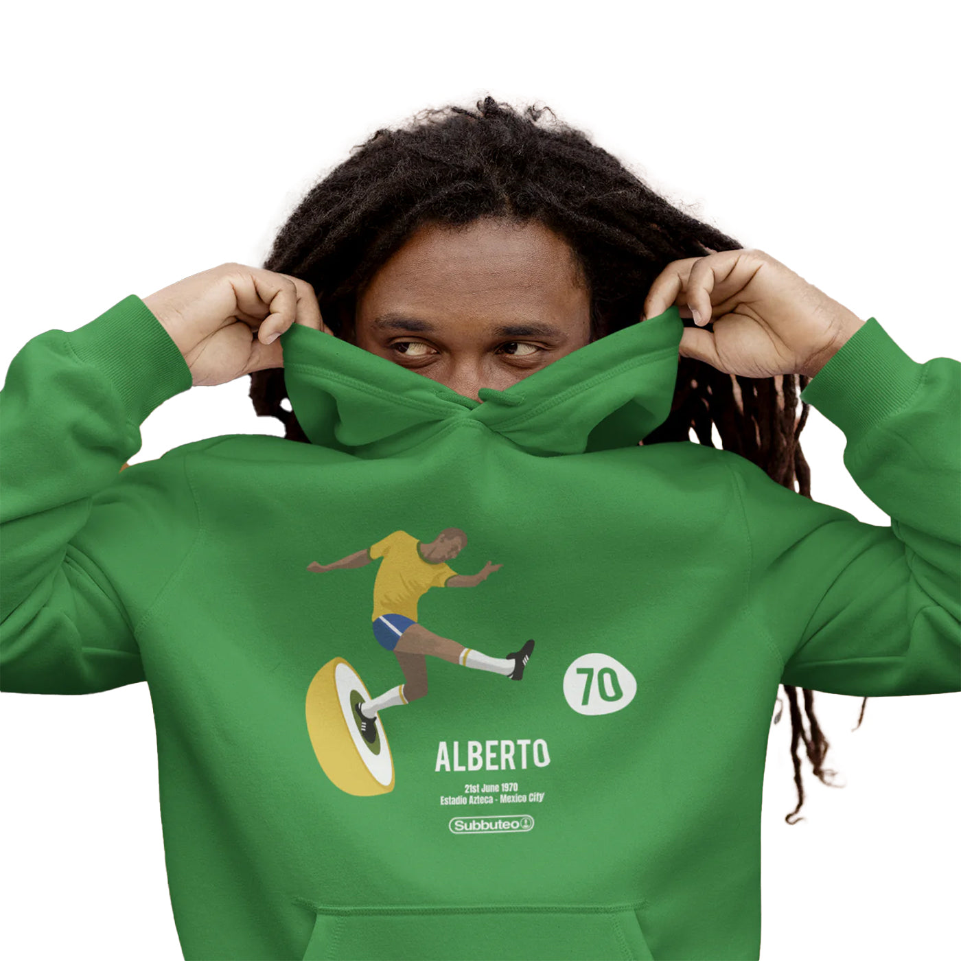 Kelly Green - Side - Subbuteo Unisex Adult Alberto Hoodie
