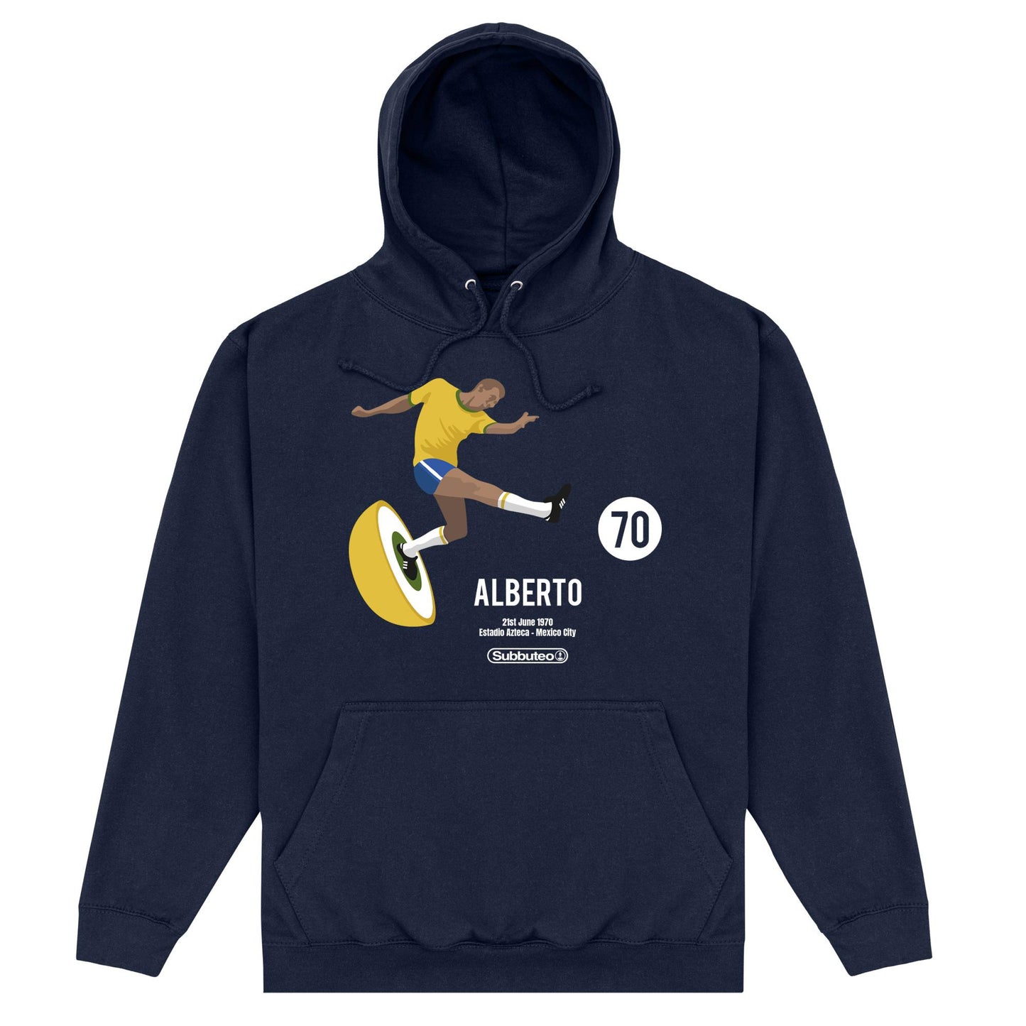 Navy - Front - Subbuteo Unisex Adult Alberto Hoodie