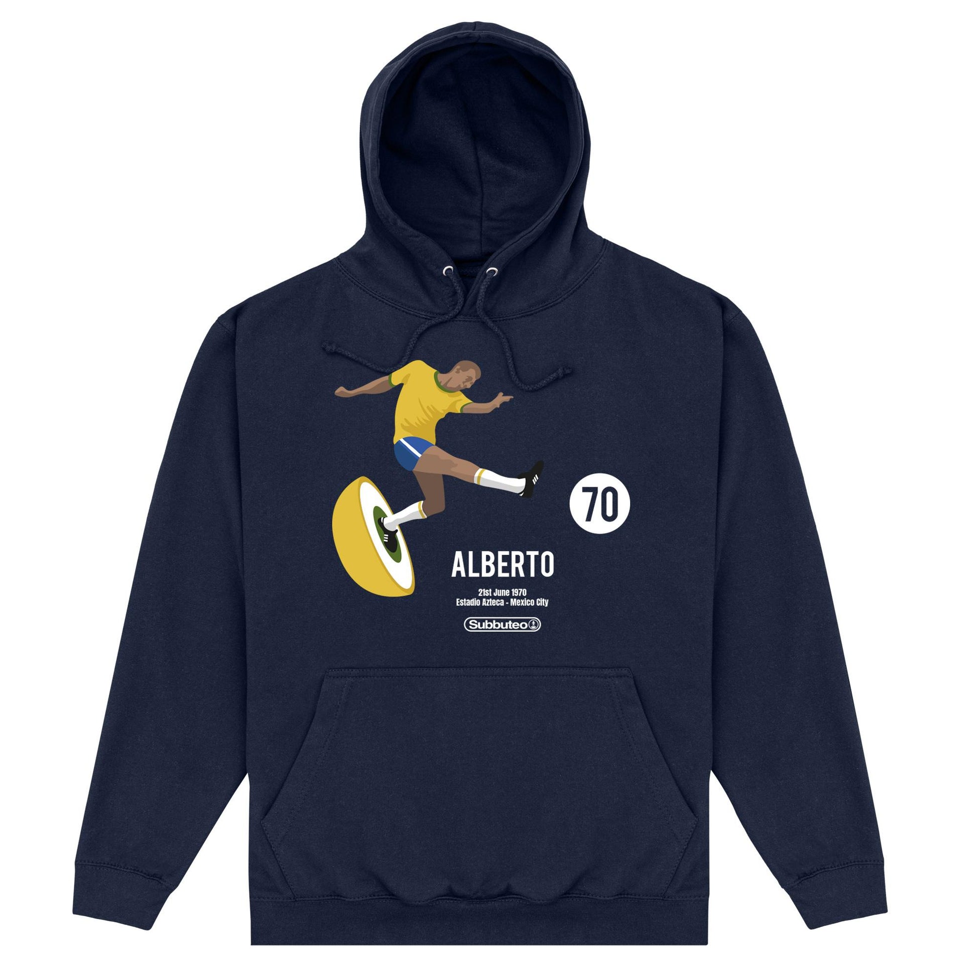Navy - Front - Subbuteo Unisex Adult Alberto Hoodie