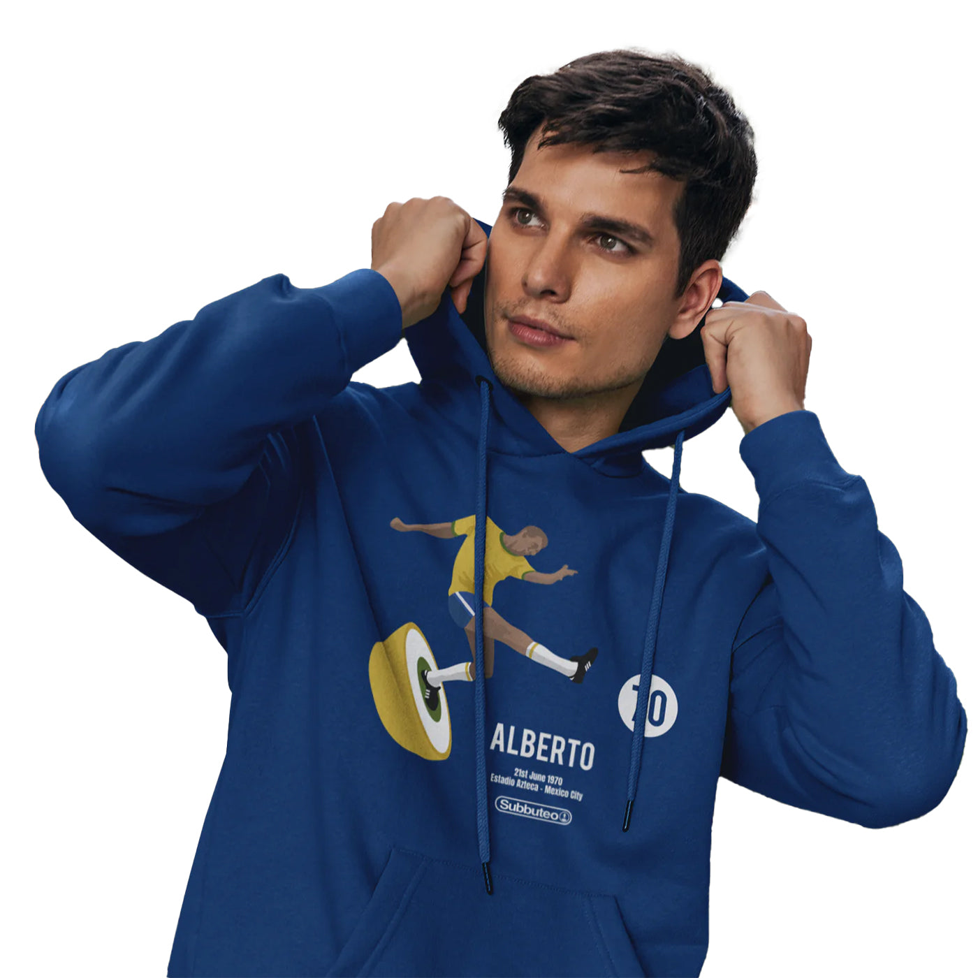 Navy - Side - Subbuteo Unisex Adult Alberto Hoodie