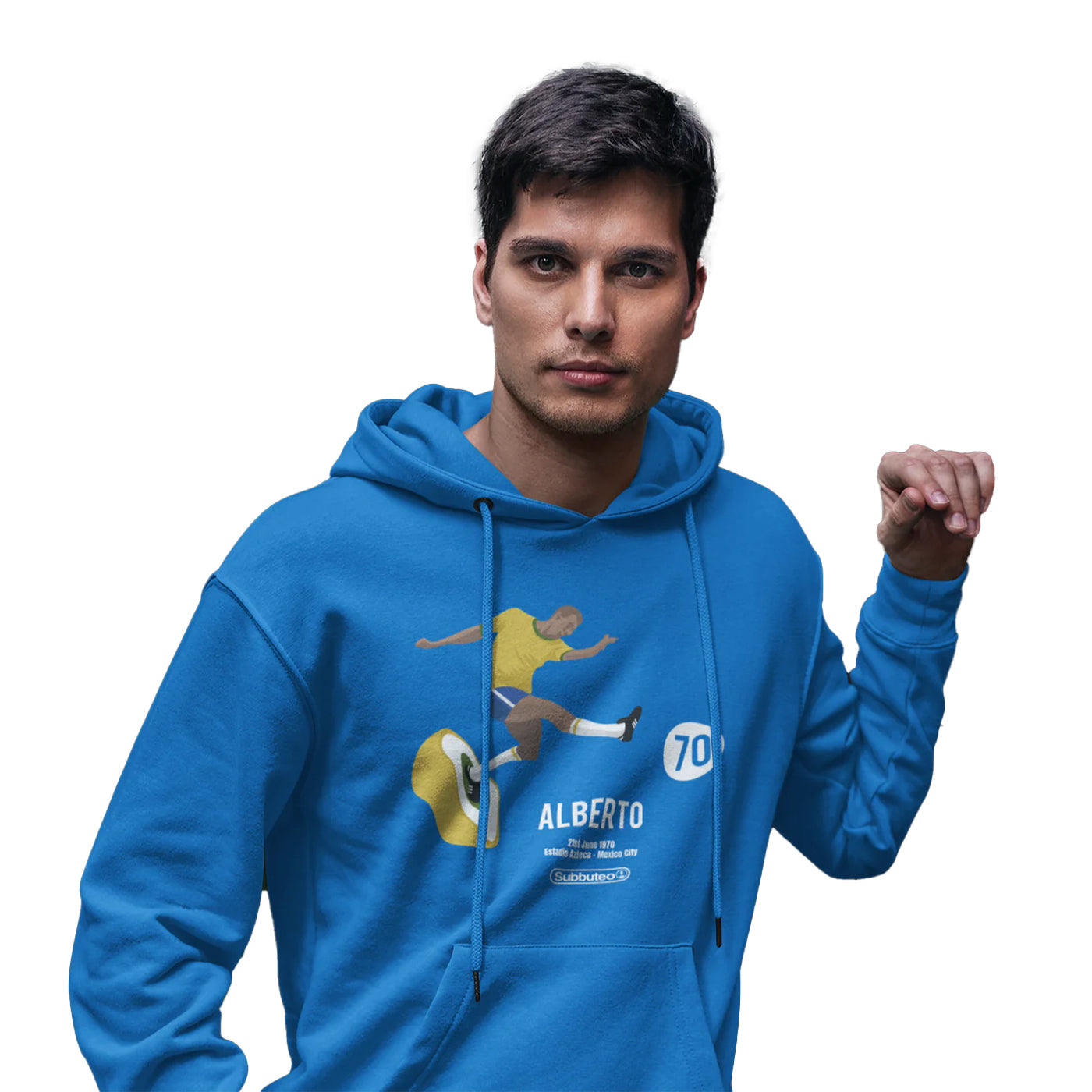 Royal Blue - Side - Subbuteo Unisex Adult Alberto Hoodie