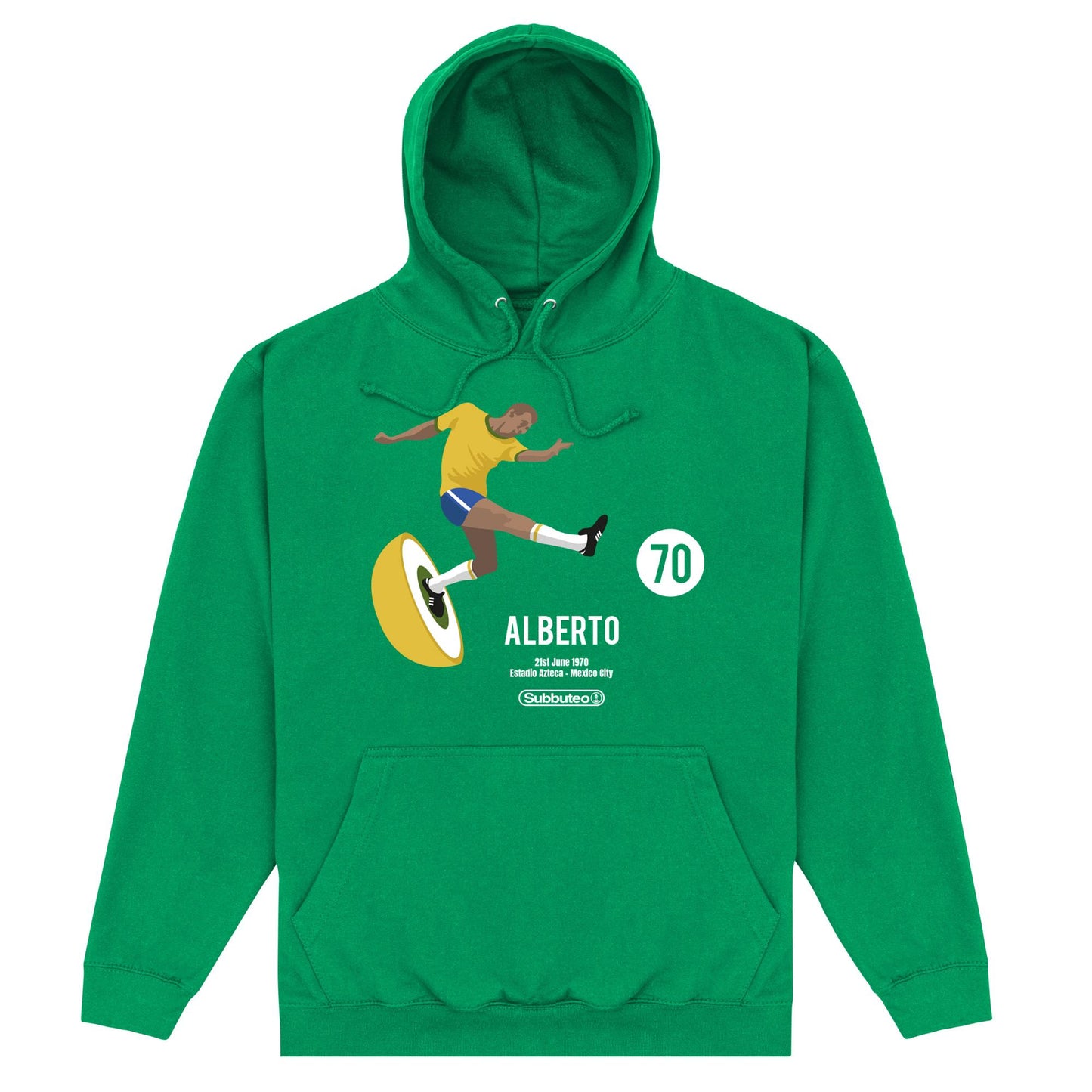 Kelly Green - Front - Subbuteo Unisex Adult Alberto Hoodie