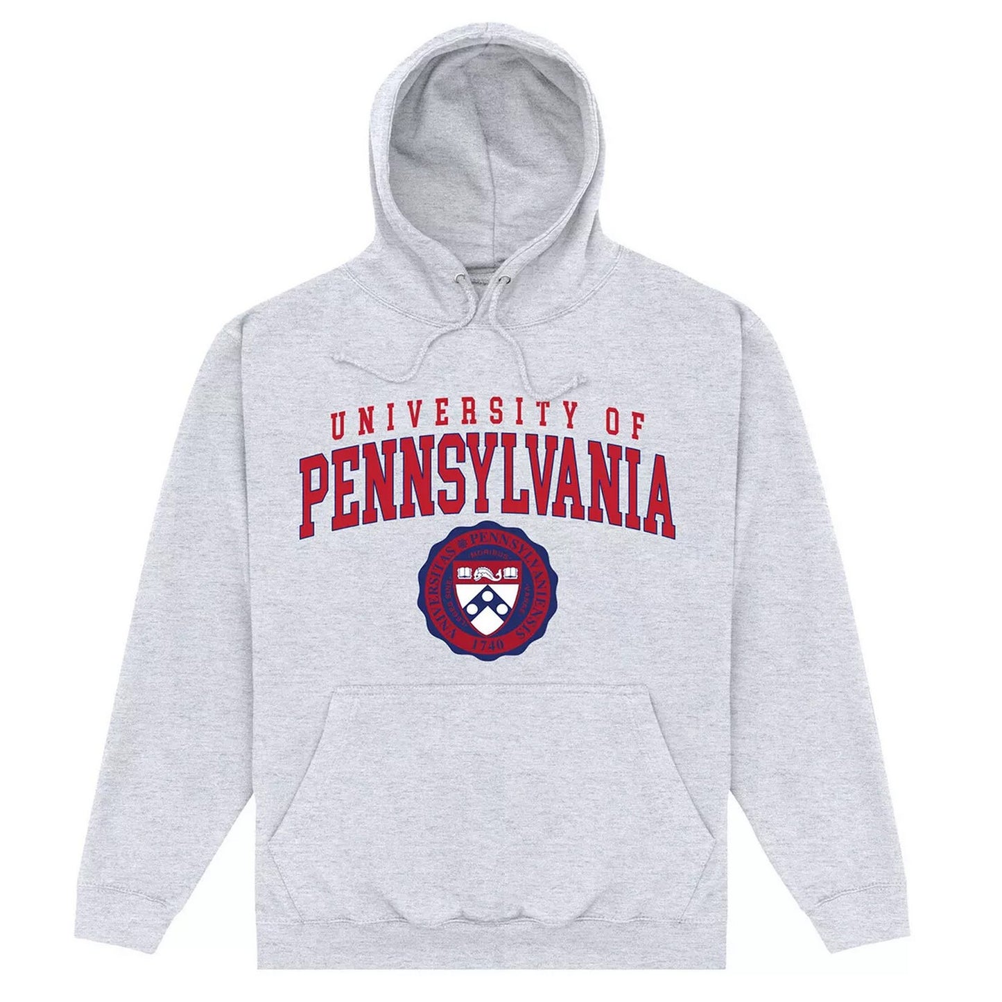 Heather Grey - Front - University Of Pennsylvania Unisex Adult Hoodie